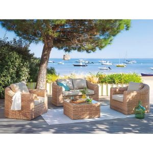 Conjunto Morea. Ratán + 2 Sillones + Mesa Baja