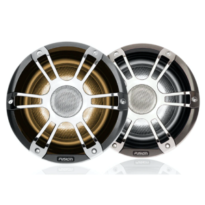 FUSION, Signature Series 3 Altavoces marinos deportivos cromados de 7.7 » y 280 vatios con CRGBW