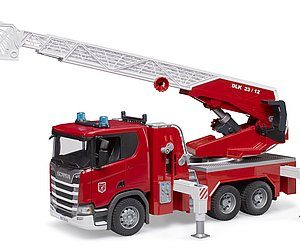 CAMION DE BOMBEROS SCANIA SUPER 560R CON ESCALERA GIRATORIA + BOMBA DE AGUA BRUDER 03591