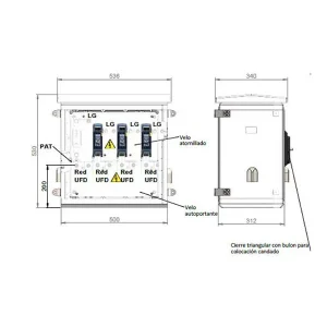 CAJA GENERAL PROTECCIÓN (BUC)-TS/160-AE 530x536x340mm 0471170 CAHORS