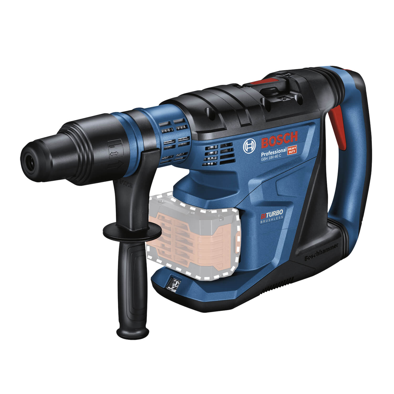 Rotomartillo Sds-Max 18V Brushless 9J Baretool Bosch GBH 18V-40 C - Imagen 2