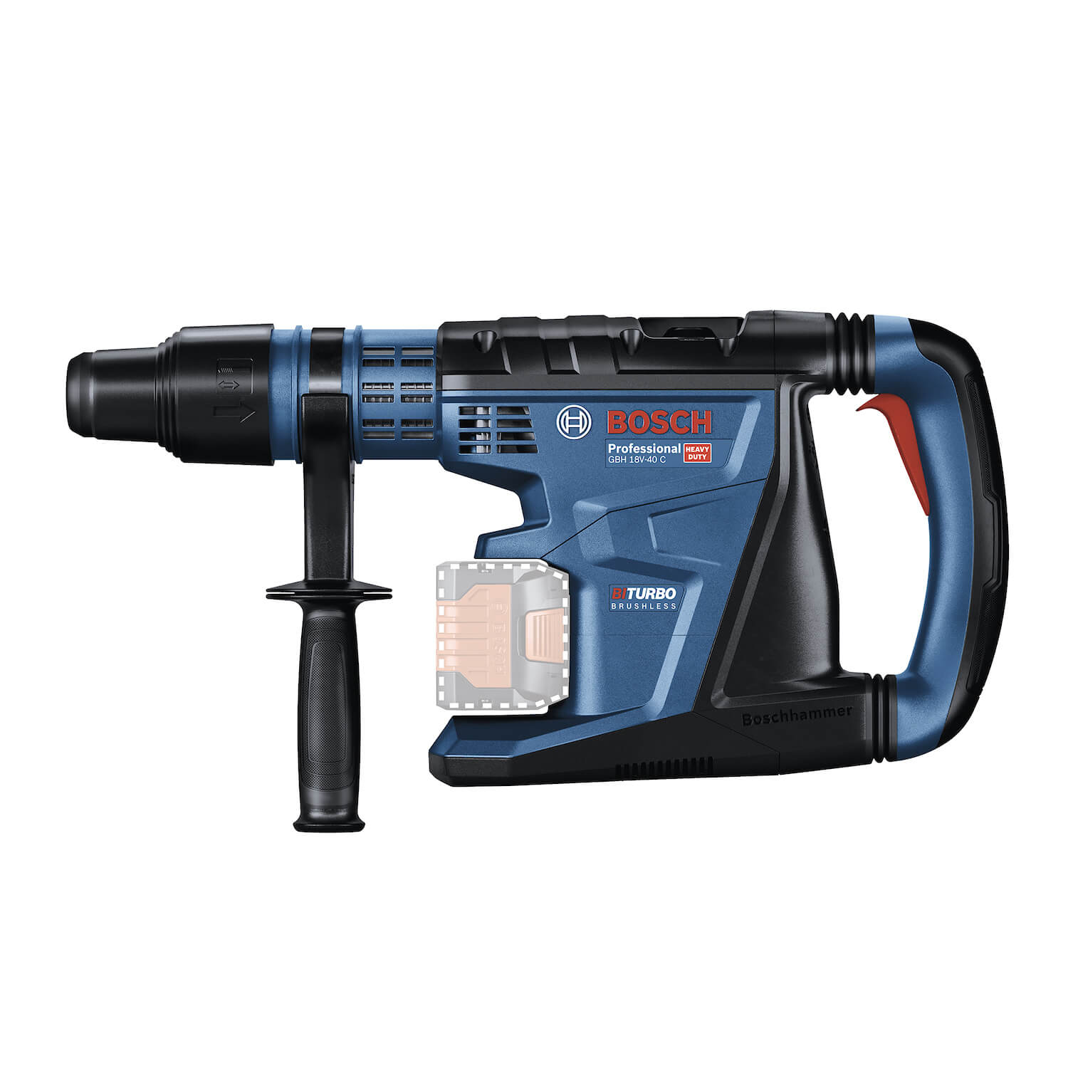 Rotomartillo Sds-Max 18V Brushless 9J Baretool Bosch GBH 18V-40 C - Imagen 3