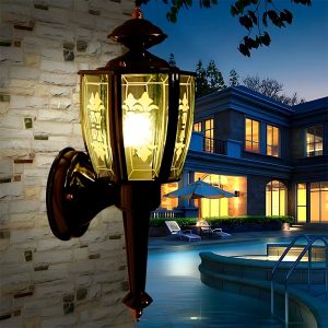 FAROL TIPO COLONIAL METALICO EMPAVONADO LH-2069