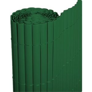 Cañizo PVC de media caña (Verde). Rollo de 2x3m