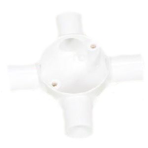 UPVC Round Conduit Circular Four Way Box 25mm