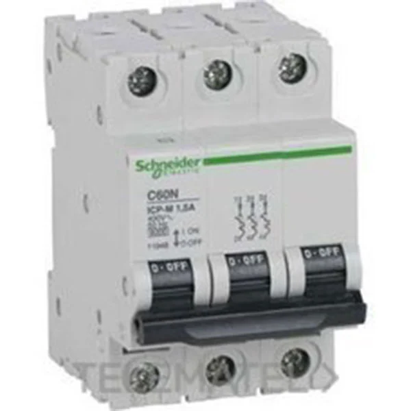 INTERRUPTOR MAGNETOTERMICO CONTROL POTENCIA C60N ICP-M 3P 10A 11953 SCHNEIDER