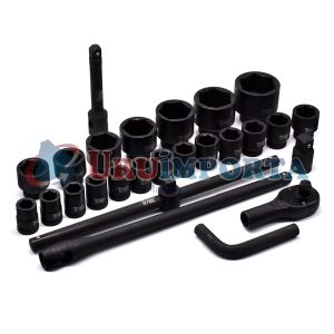 JUEGO DE DADO IMPACTO 3/4” 21-65MM CAJA PLASTICA