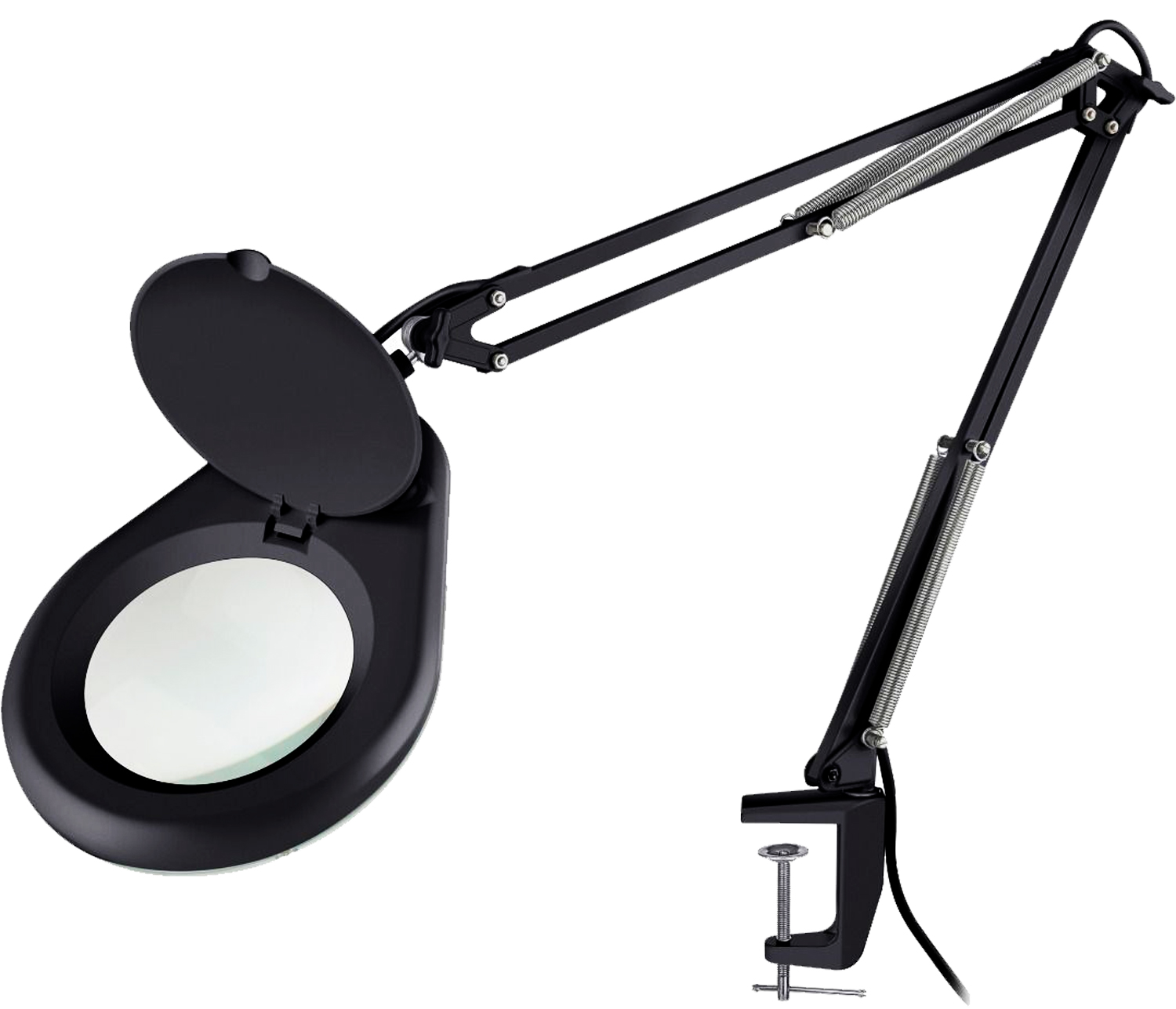 LAMPARA LEDS CON LUPA (Steren) COLOR NEGRO