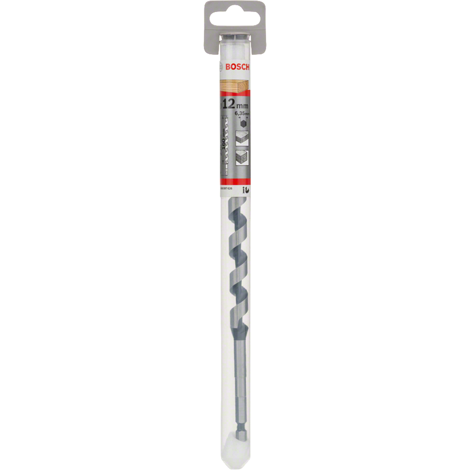 Broca Salomonica Auger 12mm X 235mm vastago Hexagonal BOSCH 2608.597.626-000