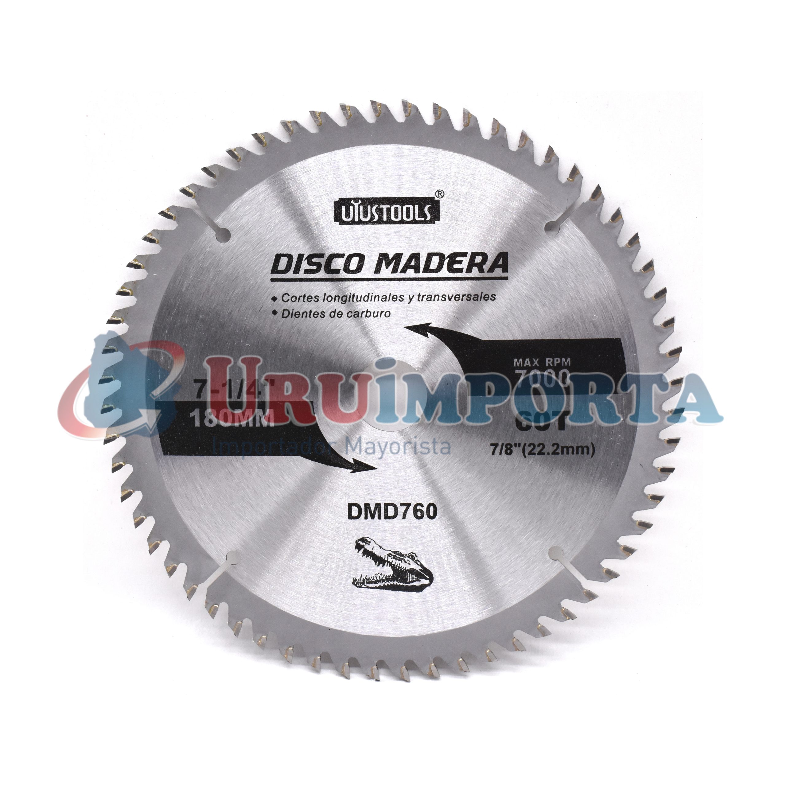 DISCO CORTE MADERA 7 1/4” 60D UYUSTOOLS DMD760