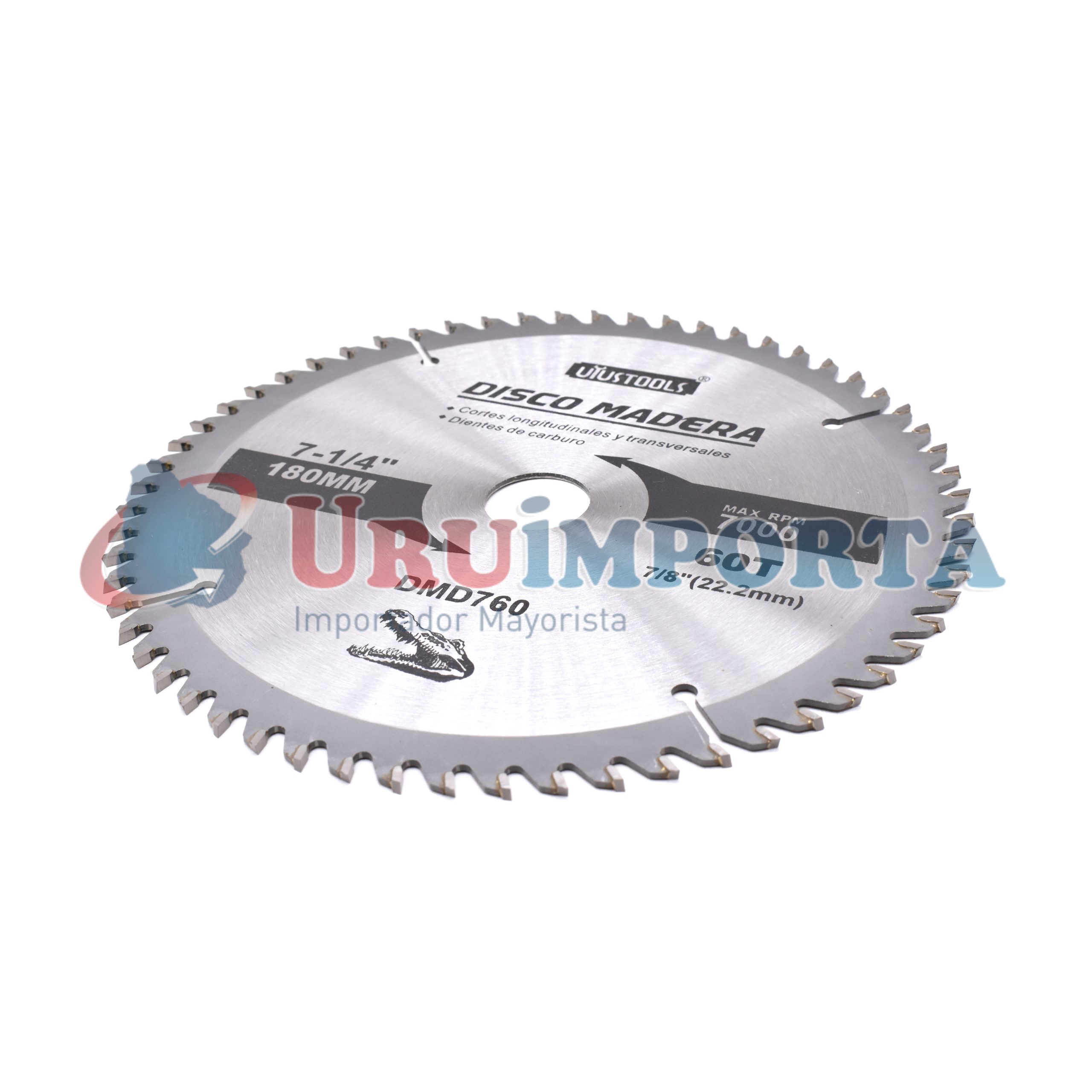 DISCO CORTE MADERA 7 1/4” 60D UYUSTOOLS DMD760 - Imagen 2