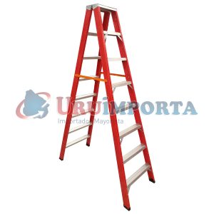 ESCALERA TIJERA 8 ESCALONES DOBLE ALUMINIO LH-1835