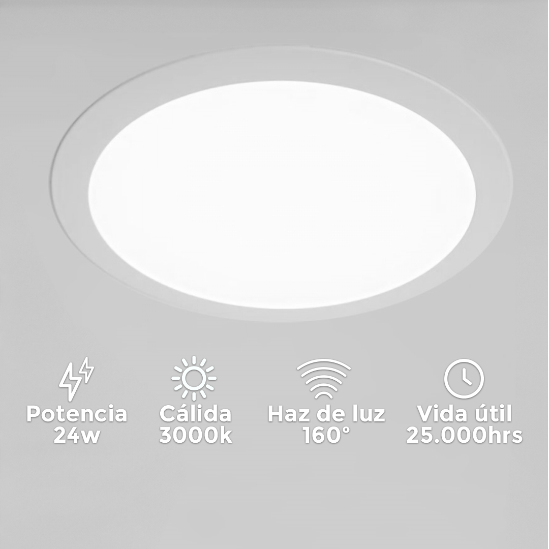 ARTEFACTO LED 24W REDON LUZ CALID LED LIFE LH-2010