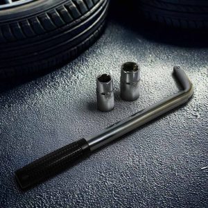 LLAVE PARA RUEDA TIPO L C/DADOS EN BLISTER LH-1363