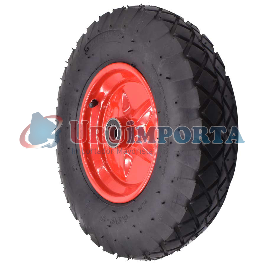 RUEDA INFLABLE 4.00-8 CON DOBLE RULEMAN LH-2776 - Imagen 2