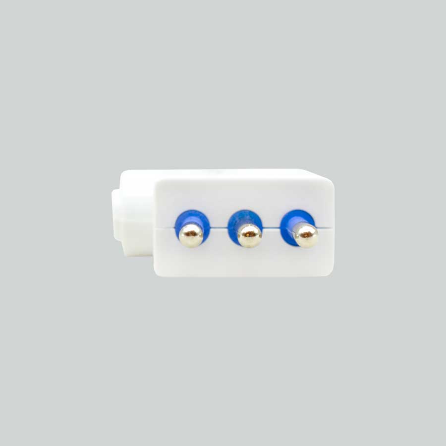 FICHA PLANO 10 AMP 3PATAS BLANCA LED LIFE SL1037 - Imagen 2