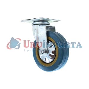 RUEDA GIRATORIA 4″ DE GOMA-METAL LH-2472