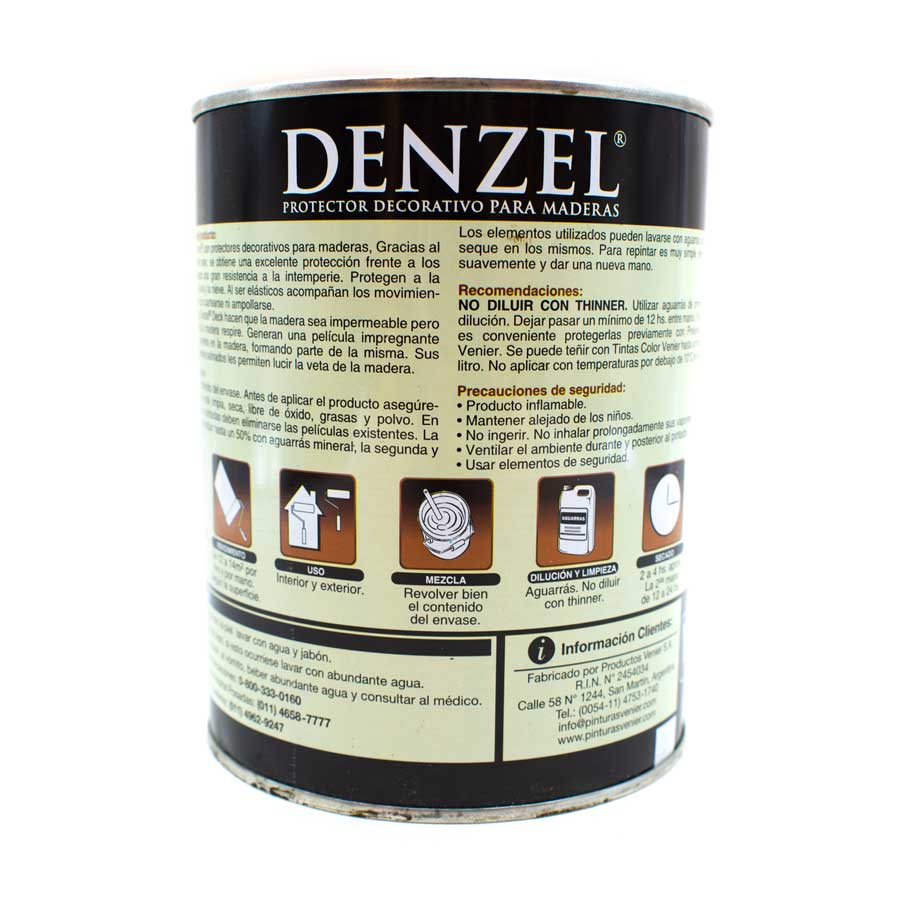 PROTECTOR 1L NOGAL PARA MADERA SATINADO DENZEL - Imagen 4