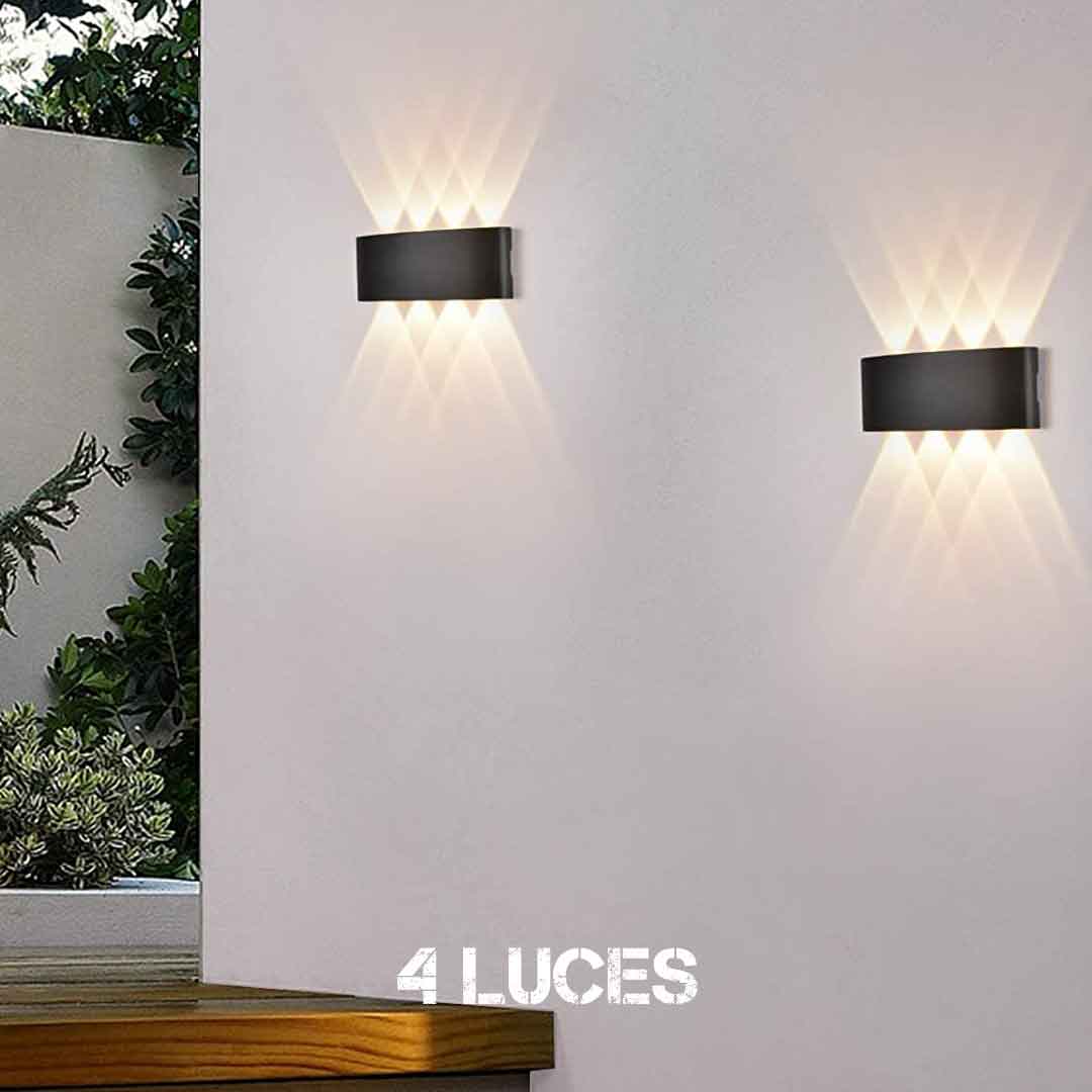 LUMINARIA BIDIRECCIONAL NEGRA 4 LUCES LH-3866 - Imagen 3