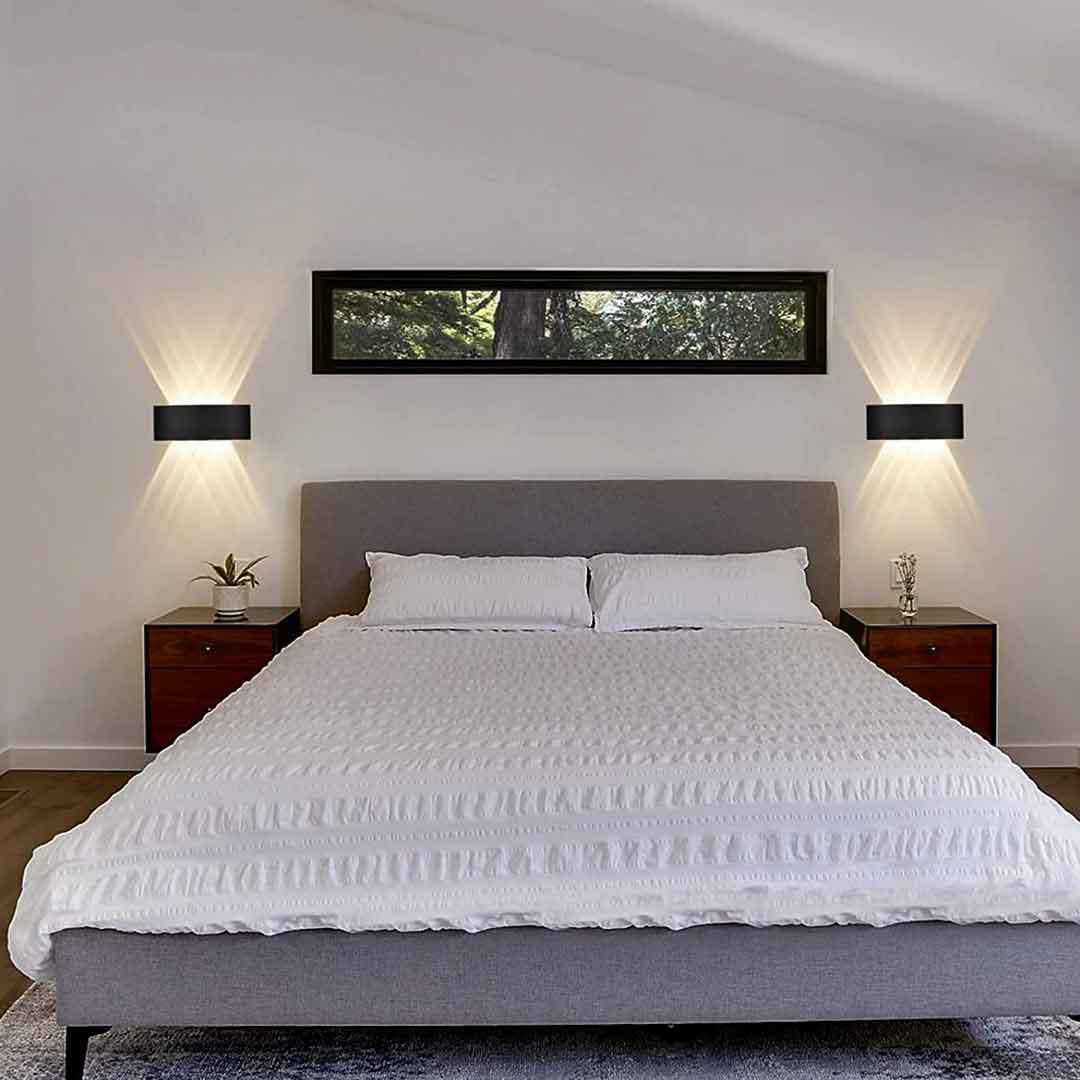 LUMINARIA BIDIRECCIONAL NEGRA 4 LUCES LH-3866 - Imagen 4