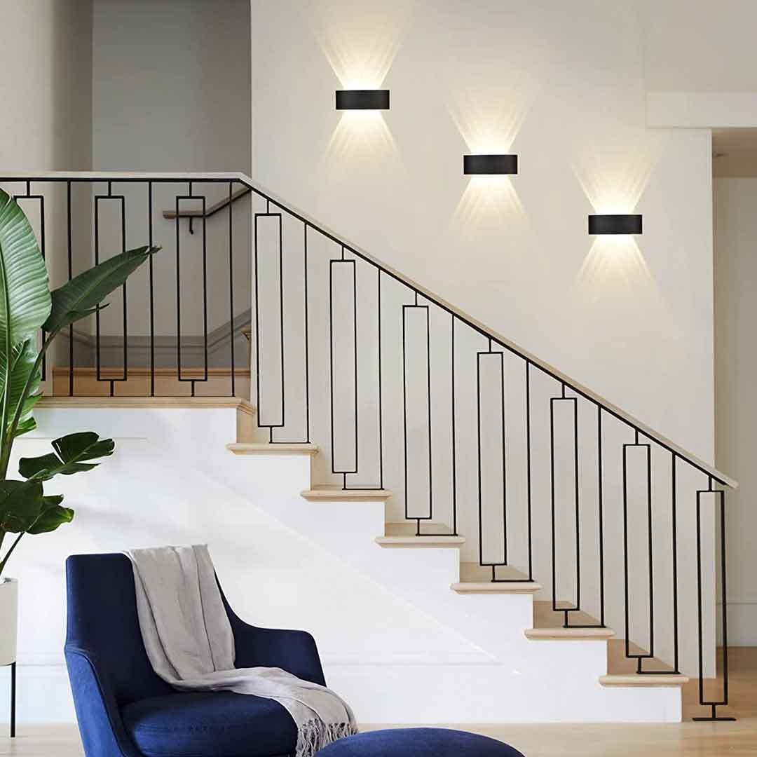 LUMINARIA BIDIRECCIONAL NEGRA 4 LUCES LH-3866 - Imagen 2