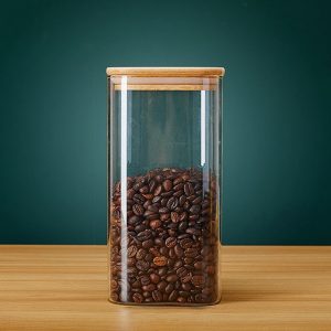 FRASCO 1300ML VIDRIO CUADRADO ALTURA 20CM LH3131