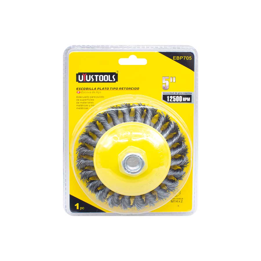 CEPILLO 5″ PLANO DE ACERO P/AMOLADORA UYU EBP705 - Imagen 7