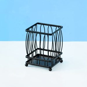 CUBIERTERO ESCURRIDOR CUADRADO 10CM NEGRO LH-3658