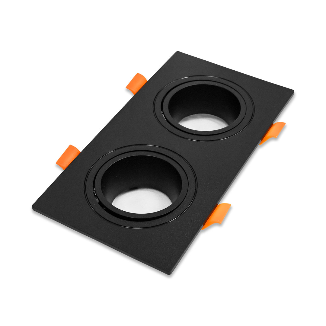 SOPORTE NEGRO PARA 2 DICROICA LH-3508 - Imagen 2