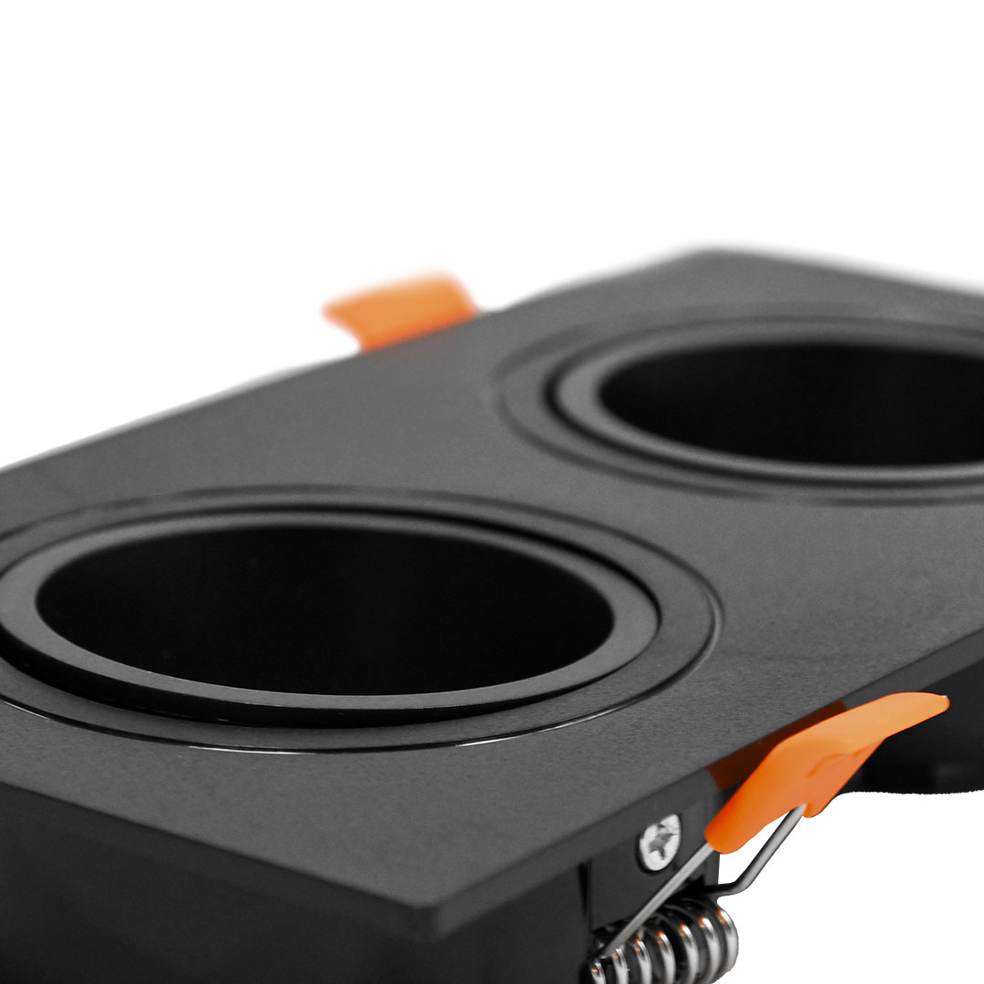 SOPORTE NEGRO PARA 2 DICROICA LH-3508 - Imagen 3