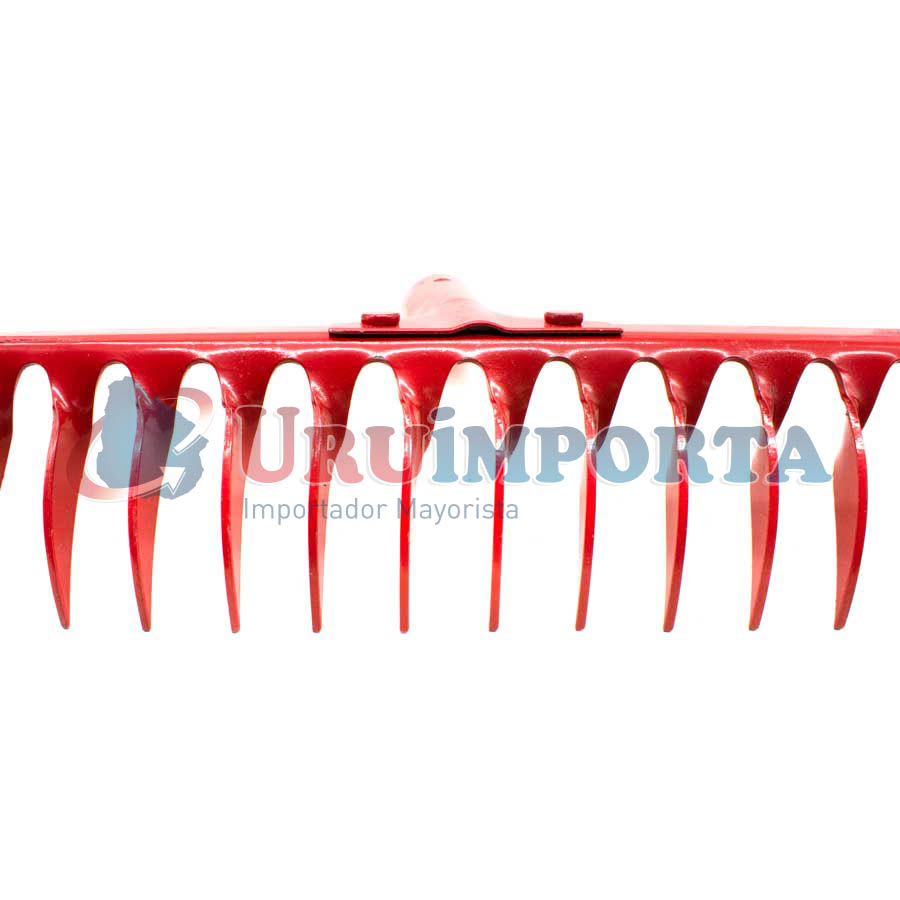 RASTRILLO 16 DIENTES 41CM METALICO ROJO LH-1562 - Imagen 3