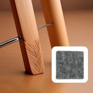 PROTECTOR ADHESIVO CUADRADO GRIS 18PZ 25MM LH-3570