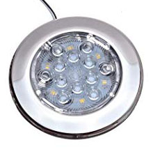 ATTWOOD, LUZ LED REDONDA, 4″ P/INTERIOR – BASE BLANCA