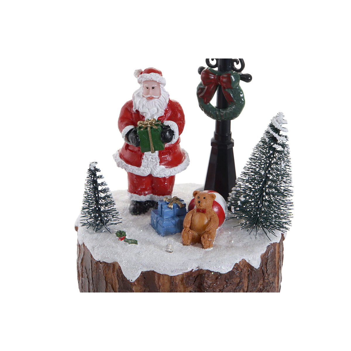 Figura Decorativa DKD Home Decor Luz LED Resina Muñeco de Nieve (9 x 9 x 13 cm) (2 Unidades) - Imagen 3
