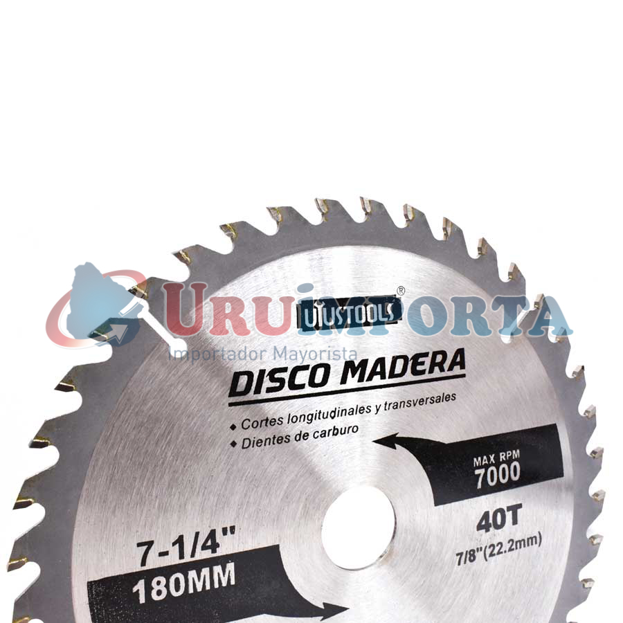 DISCO CORTE MADERA 7 1/4″ 40D UYUSTOOLS DMD740 - Imagen 4