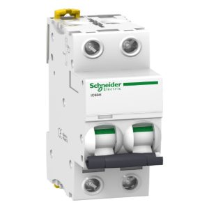 Miniature Circuit Breaker – Acti 9 iC60H – 2P – 50 A – 15 kA – AC/DC