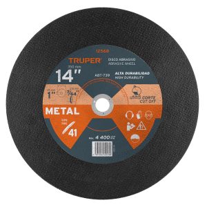 Disco Tipo 41 de 14″ x 2.8 mm para corte de metal, Truper ABT-739 12568