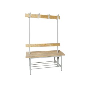 Banco de vestuario de madera y metal Tandem Bench Sr 12 – SimonRack