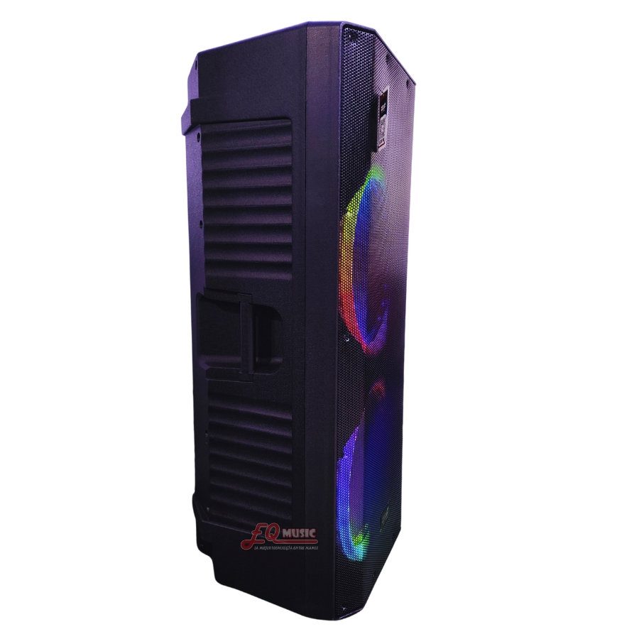 Caja Amplificada Doble Parlante 15″ 250.000w – Woou W3058 LED - Imagen 2