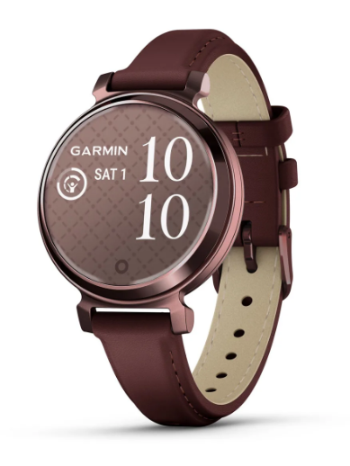 Lily 2 Clásico Bronce oscuro con correa de cuero morada