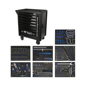 Carro de herramientas resistente 7 cajones + 225 piezas