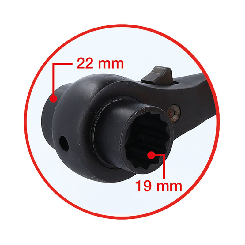 Llave para andamios con carraca 19x22mm - Imagen 4