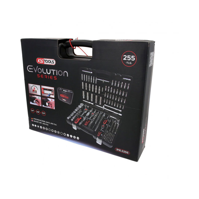 KIT llave de caja 1/4″+3/8″+ 1/2″ 255 Piezas - Imagen 4