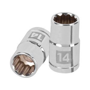 Dado de 14 mm, 12 puntas, cuadro 1/2″, Truper D-1214-EM 13528