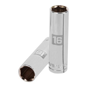 Dado largo de 16 mm, 6 puntas, cuadro 1/2″, Truper D-1216-ML 13356