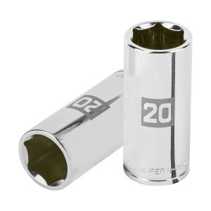 Dado largo de 20 mm, 6 puntas, cuadro 3/8″, Truper D-3820-HM-L 100995