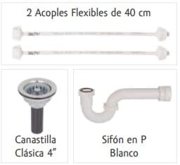 CONJUNTO LAVAPLATO 8 SLIM CISNE CROMADA