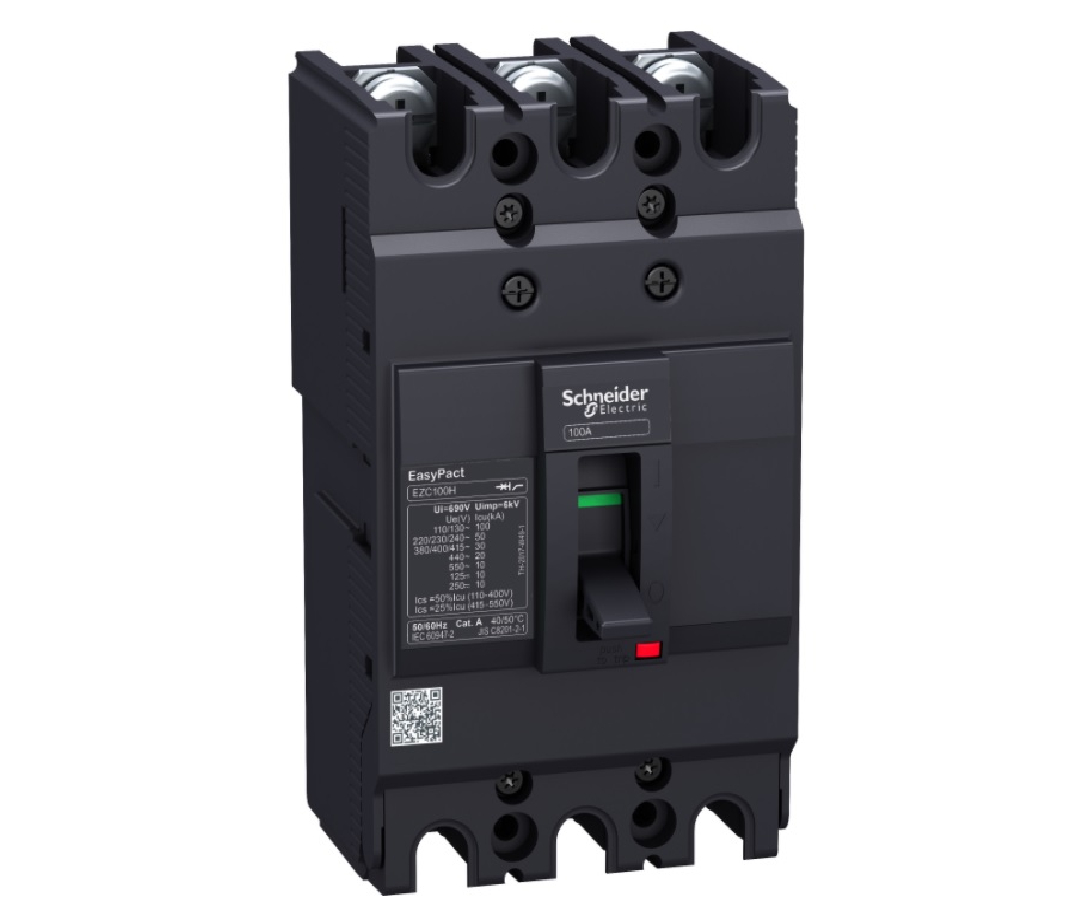 Molded Case Circuit Breaker – Fixed – EZC100H 3P 20 A – 30 kA