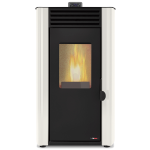 Estufa de pellet Mod. FIRST 8 Kw. Blanco