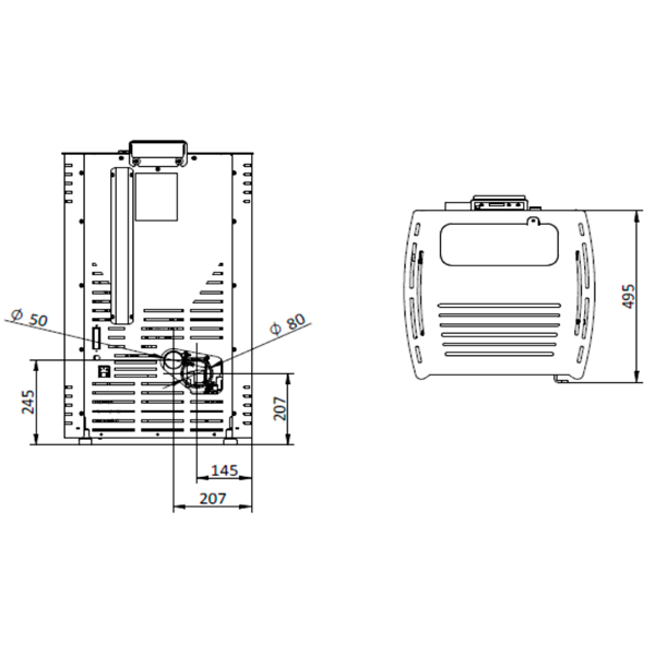 Estufa de pellet Mod. FIRST 8 Kw. Blanco - Imagen 7